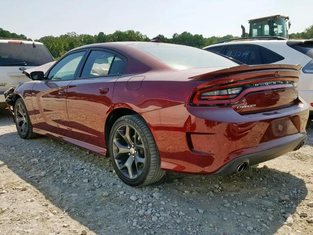 2C3CDXHG5KH513016 - 2019 DODGE CHARGER GT BURGUNDY photo 3