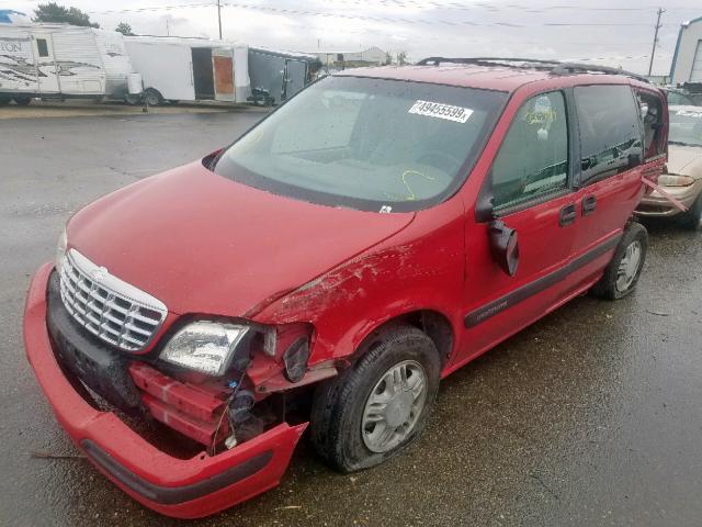 1GNDX03E3XD116596 - 1999 CHEVROLET VENTURE RED photo 2