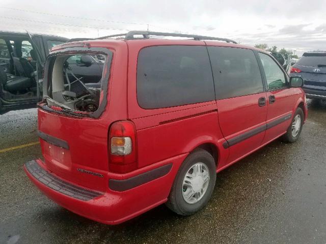 1GNDX03E3XD116596 - 1999 CHEVROLET VENTURE RED photo 4