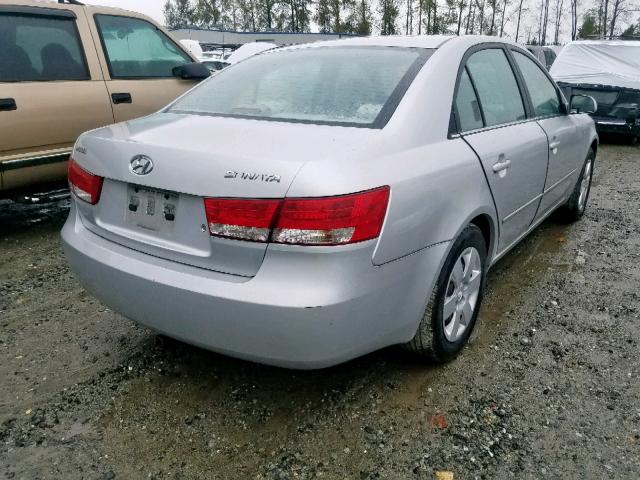 5NPET46C87H222353 - 2007 HYUNDAI SONATA GLS SILVER photo 4