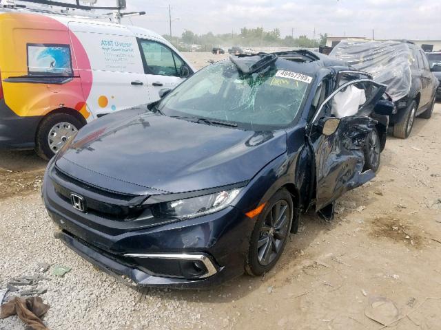 JHMFC1F34KX005249 - 2019 HONDA CIVIC EX GRAY photo 2