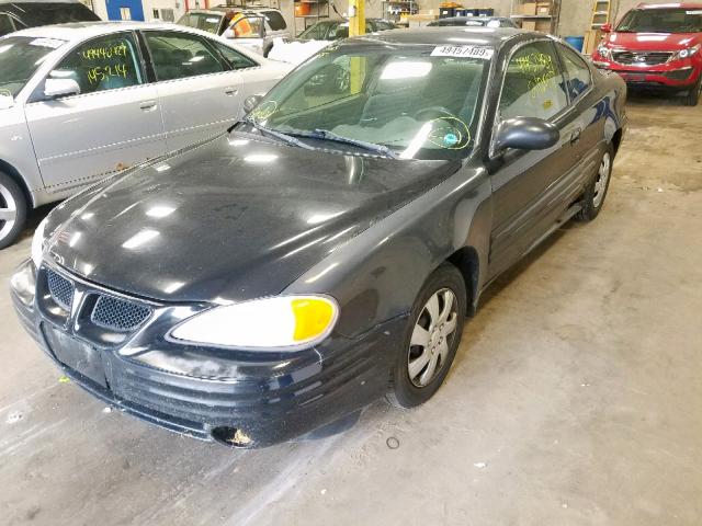1G2NE12F02C288526 - 2002 PONTIAC GRAND AM S BLACK photo 2