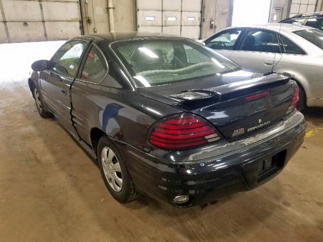 1G2NE12F02C288526 - 2002 PONTIAC GRAND AM S BLACK photo 3
