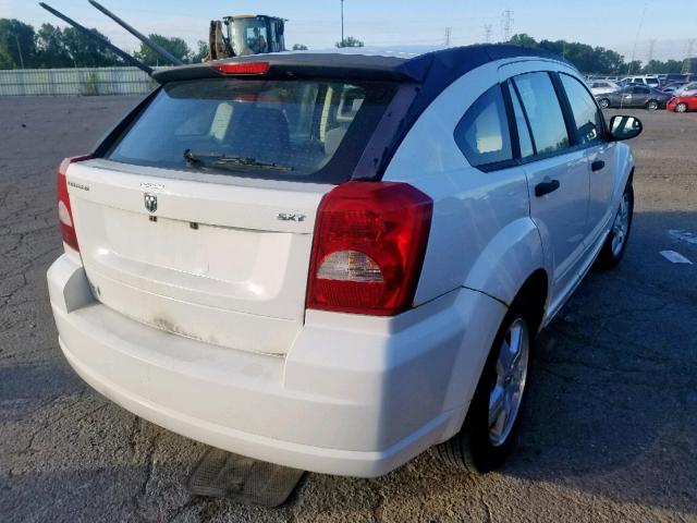 1B3HB48B57D578545 - 2007 DODGE CALIBER SX WHITE photo 4