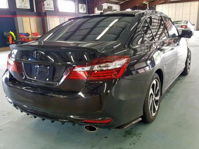 1HGCR3F87GA001069 - 2016 HONDA ACCORD EXL BLACK photo 4