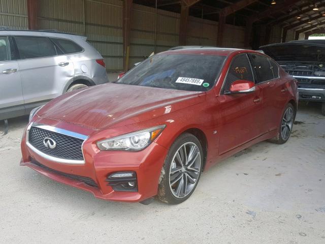 JN1BV7AR4FM422504 - 2015 INFINITI Q50 BASE RED photo 2