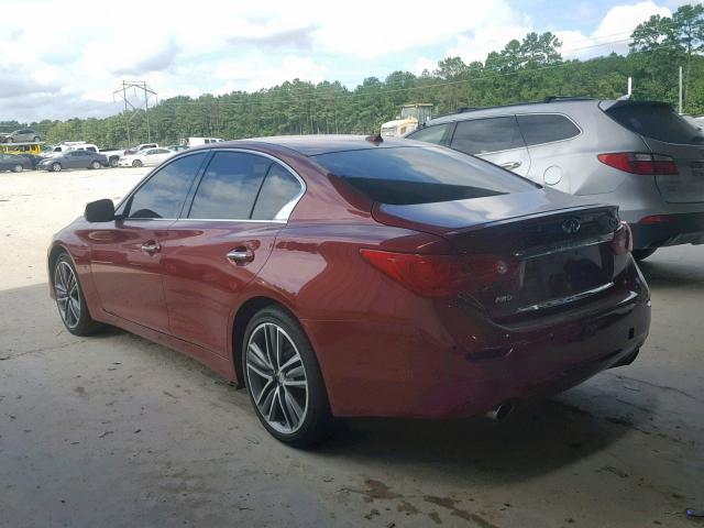 JN1BV7AR4FM422504 - 2015 INFINITI Q50 BASE RED photo 3