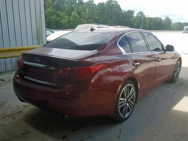 JN1BV7AR4FM422504 - 2015 INFINITI Q50 BASE RED photo 4