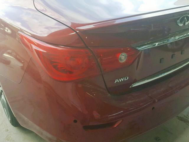 JN1BV7AR4FM422504 - 2015 INFINITI Q50 BASE RED photo 9