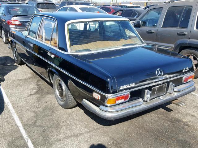 00010806712000102 - 1971 MERCEDES-BENZ 280 SE BLACK photo 3