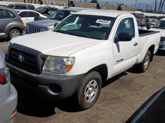 5TENX22N37Z428936 - 2007 TOYOTA TACOMA WHITE photo 2