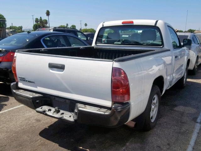 5TENX22N37Z428936 - 2007 TOYOTA TACOMA WHITE photo 4