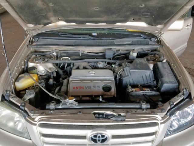 JTEDP21A140033266 - 2004 TOYOTA HIGHLANDER GOLD photo 7