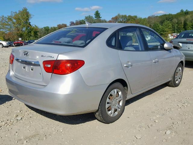 KMHDU4AD4AU920654 - 2010 HYUNDAI ELANTRA BL SILVER photo 4