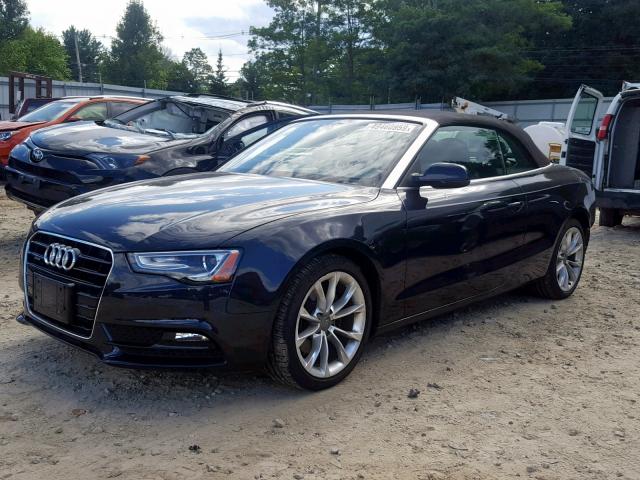 WAULFAFH6DN013128 - 2013 AUDI A5 PREMIUM BLUE photo 2