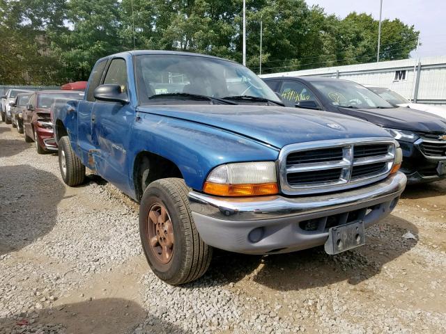 1B7GG42X52S563631 - 2002 DODGE DAKOTA SLT BLUE photo 1