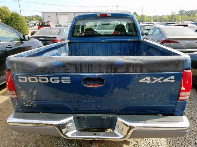 1B7GG42X52S563631 - 2002 DODGE DAKOTA SLT BLUE photo 9