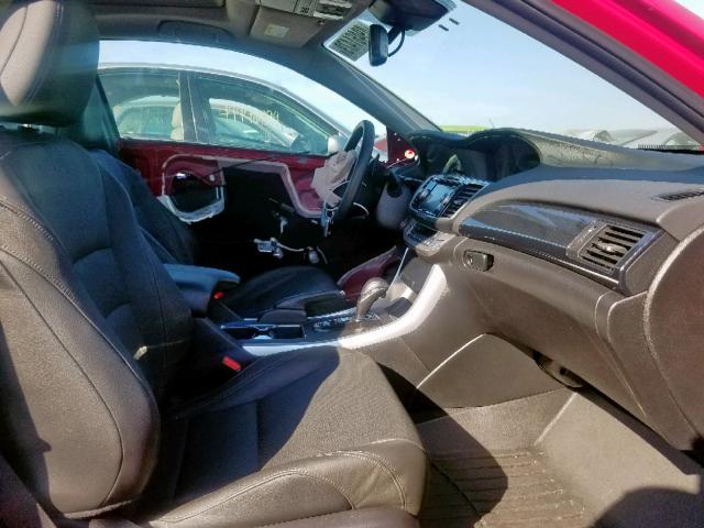 1HGCT1B89FA003285 - 2015 HONDA ACCORD EXL RED photo 5