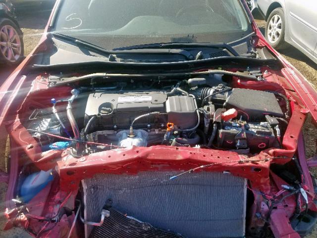 1HGCT1B89FA003285 - 2015 HONDA ACCORD EXL RED photo 7