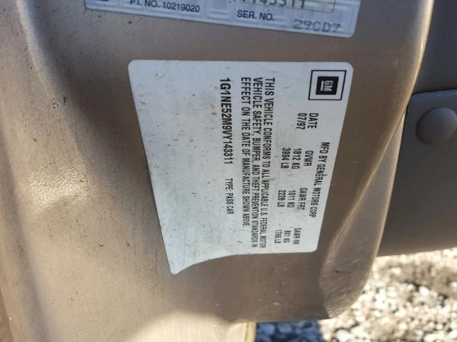 1G1NE52M9VY143311 - 1997 CHEVROLET MALIBU LS Qızıl foto 10