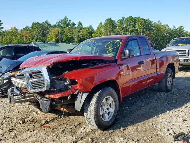 1D7HW42K06S607655 - 2006 DODGE DAKOTA SLT RED photo 2