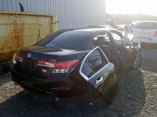 1HGCP3F8XCA030646 - 2012 HONDA ACCORD EXL BLACK photo 4