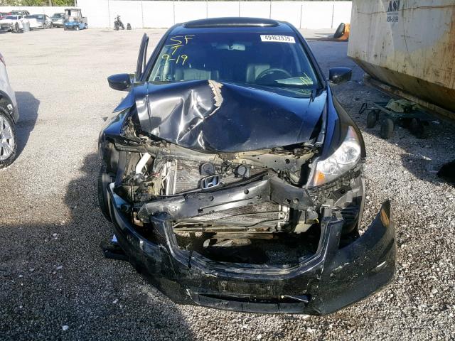 1HGCP3F8XCA030646 - 2012 HONDA ACCORD EXL BLACK photo 9