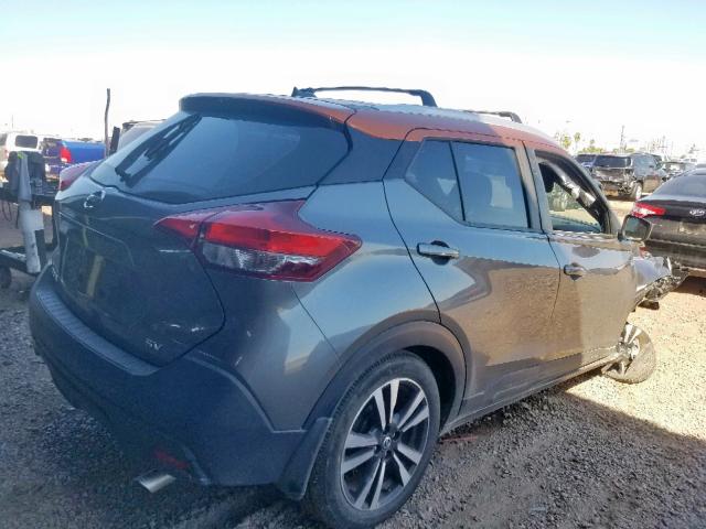 3N1CP5CUXJL500985 - 2018 NISSAN KICKS S GRAY photo 4