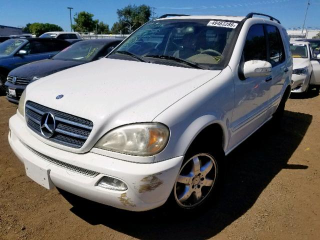 4JGAB75E53A431701 - 2003 MERCEDES-BENZ ML 500 WHITE photo 2