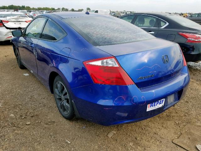 1HGCS128X8A021624 - 2008 HONDA ACCORD EXL BLUE photo 3