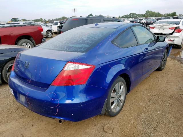 1HGCS128X8A021624 - 2008 HONDA ACCORD EXL BLUE photo 4