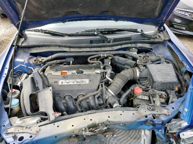 1HGCS128X8A021624 - 2008 HONDA ACCORD EXL BLUE photo 7