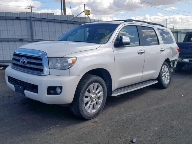 5TDDY5G10CS066698 - 2012 TOYOTA SEQUOIA PL WHITE photo 2