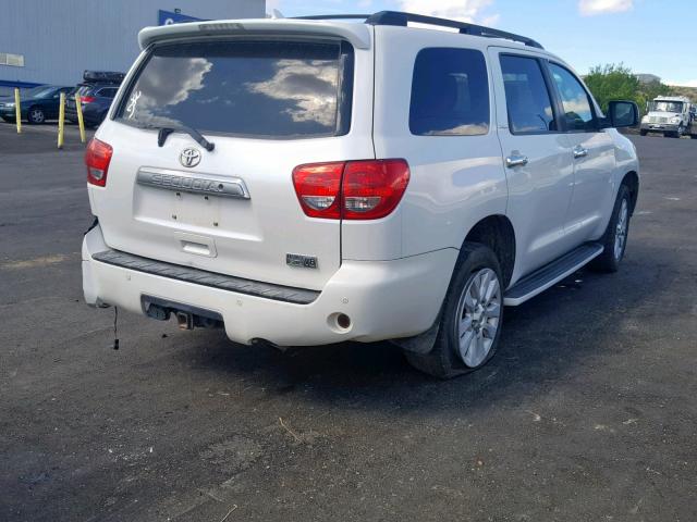 5TDDY5G10CS066698 - 2012 TOYOTA SEQUOIA PL WHITE photo 4