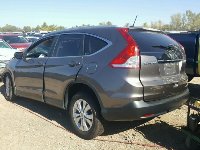 5J6RM4H70CL055873 - 2012 HONDA CR-V EXL GRAY photo 3