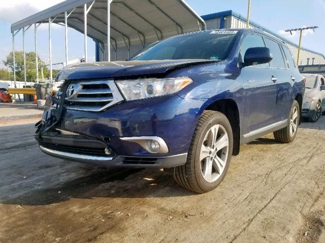 5TDDK3EH1BS074121 - 2011 TOYOTA HIGHLANDER BLUE photo 2