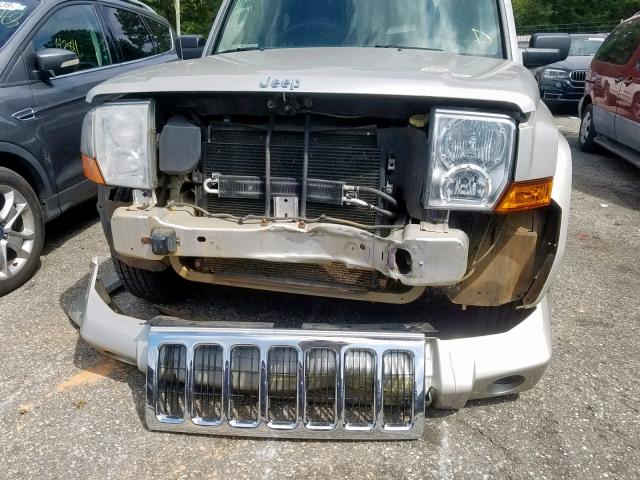 1J8HH48K07C661974 - 2007 JEEP COMMANDER ვერცხლისფერი ფოტო 9