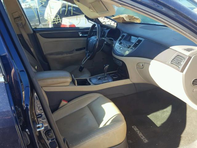 KMHGC46E59U016776 - 2009 HYUNDAI GENESIS 3. BLUE photo 5