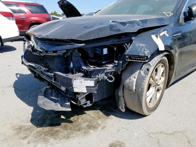 KNAGN4A73B5177986 - 2011 KIA OPTIMA EX BLACK photo 9