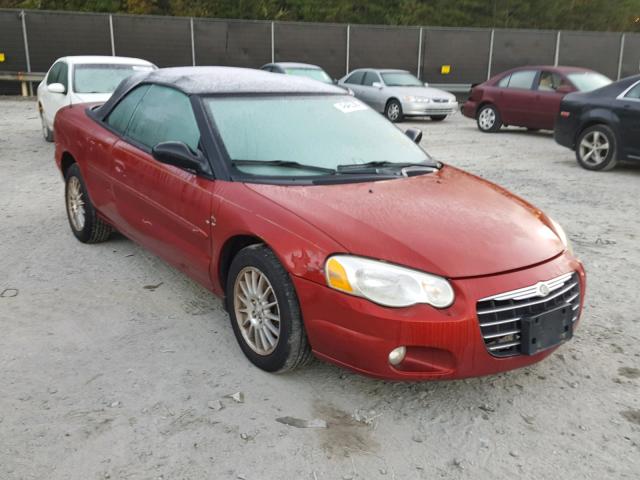 1C3EL55R44N390535 - 2004 CHRYSLER SEBRING LX RED photo 1