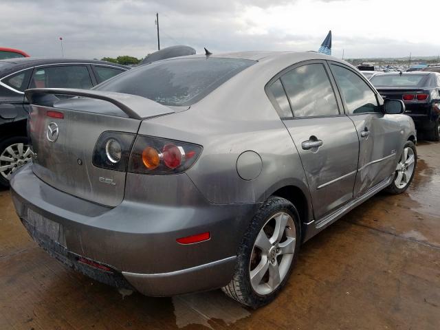 JM1BK123661488857 - 2006 MAZDA 3 S GRAY photo 4