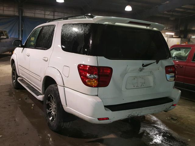 5TDBT48A31S036347 - 2001 TOYOTA SEQUOIA LI WHITE photo 3