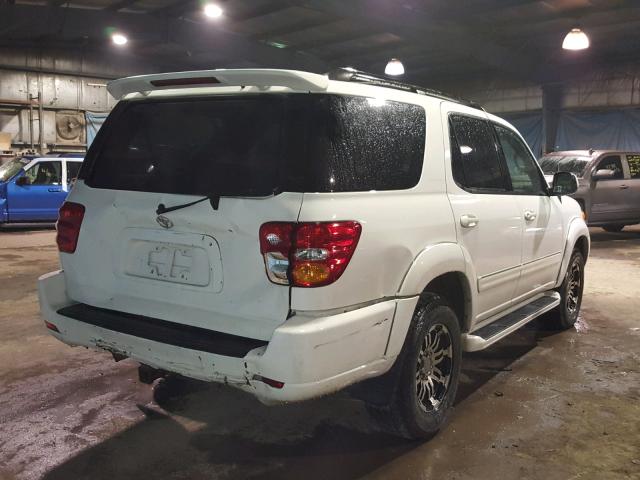 5TDBT48A31S036347 - 2001 TOYOTA SEQUOIA LI WHITE photo 4