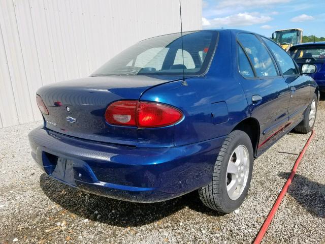 1G1JF524327210515 - 2002 CHEVROLET CAVALIER L BLUE photo 4