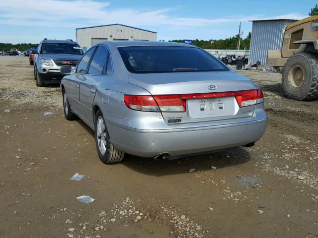 KMHFC46F96A085469 - 2006 HYUNDAI AZERA SE SILVER photo 3