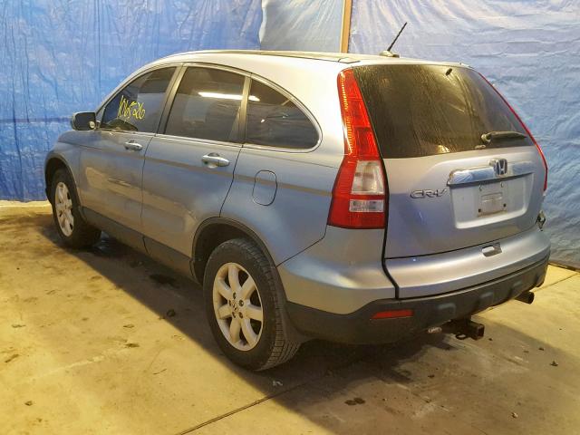 5J6RE487X7L003945 - 2007 HONDA CR-V EXL BLUE photo 3