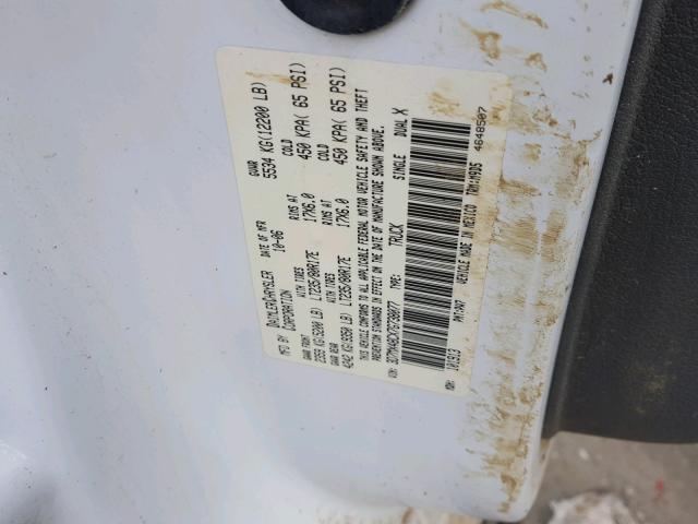 3D7MX48CX7G738077 - 2007 DODGE RAM 3500 S WHITE photo 10