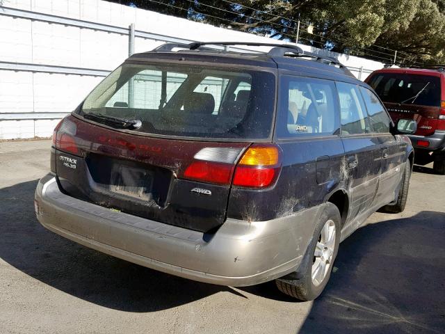 4S3BH815747610954 - 2004 SUBARU LEGACY OUT BLACK photo 4