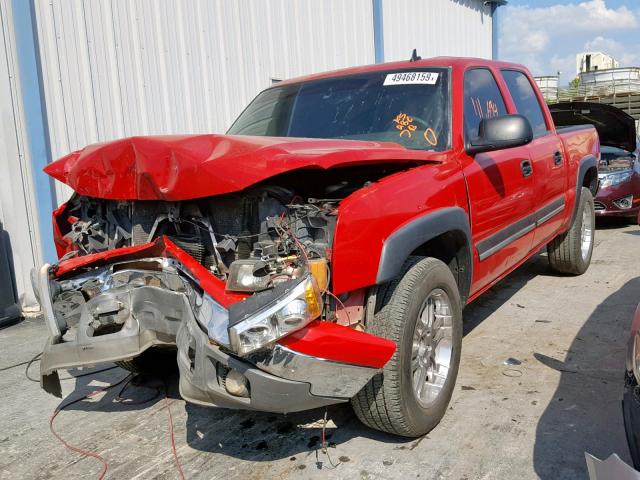 2GCEK13T761118782 - 2006 CHEVROLET SILVERADO RED photo 2