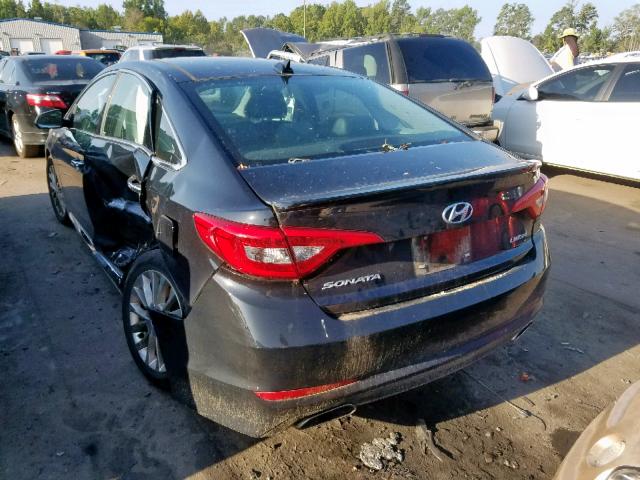 5NPE34AF6FH250314 - 2015 HYUNDAI SONATA SPO BLACK photo 3